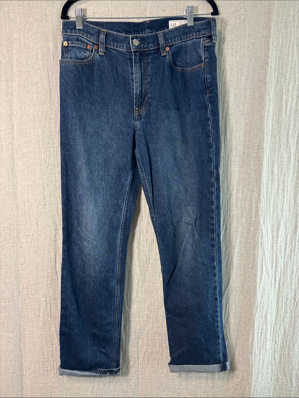 GAP Women's Straight Leg Jeans in Dark Indigo